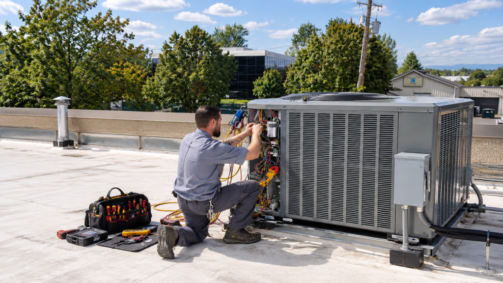 HVAC retrofit vs replacement decision on a commercial roof