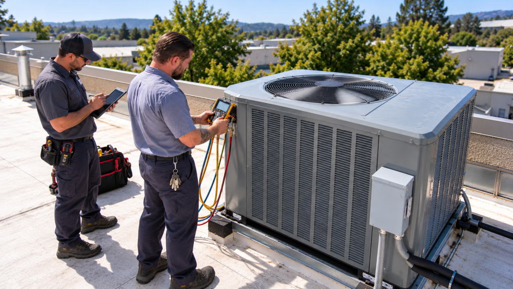Phoenix HVAC replacement on a commercial rooftop